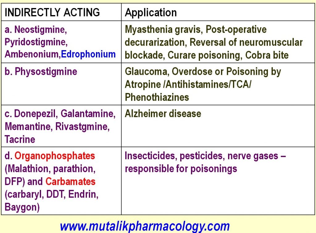 Cholinergic Drugs Agonists And Anti Cholinesterase Agents Mutalik Pharmacology